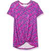 imageSpeechless Girls Twist Front Short Sleeve TeeFuschiaNavy