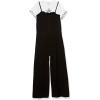 imageSpeechless girls Wide Leg Jumpsuit With Lettuce Edge TopBlackWhite