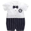 imageUhnice Baby Boy Onesie Romper Overalls Gentleman Outfits Tuxedo Bowtie Clothes