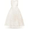 imageUhnice Flower Girl Embroidered Dress Sleeveless Lace Ball Gown Formal Princess Dress for Wedding Birthday PartyIvory 2
