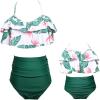 imageUhnice Mother Daughter Swimwear Family Matching Girls Swimsuit Women Bikini SetGreen
