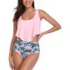 imageUhnice Womens Swimsuits High Waisted Bikini Swimsuit Two Pieces Bathing Suits