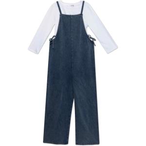 imageSpeechless Girls 34 Sleeve French Terry Top and Jumpsuit SetNavy