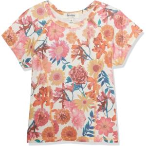imageSpeechless Girls Flutter Sleeve Floral TopPink Gold