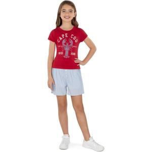 imageSpeechless Girls Graphic Tee and Seersucker Plaid Short SetRedBlueWhite