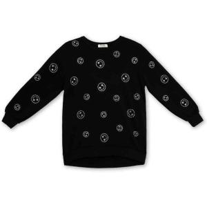 imageSpeechless Girls Long Sleeve Baby French Terry High Low Sweatshirt TunicBlack