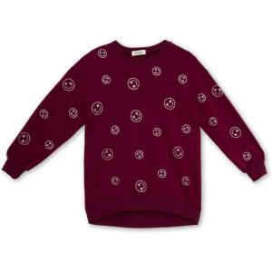 imageSpeechless Girls Long Sleeve Baby French Terry High Low Sweatshirt TunicBurgundy