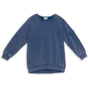 imageSpeechless Girls Long Sleeve French Terry Sweatshirt TunicBlue