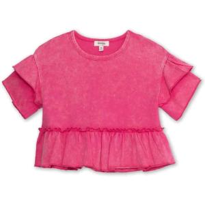 imageSpeechless Girls Loose Babydoll Peplum TopFuchsia