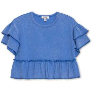 imageSpeechless Girls Loose Babydoll Peplum TopPeriwinkle