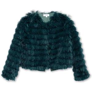 imageSpeechless Girls Open Front Shaggy JacketEmerald