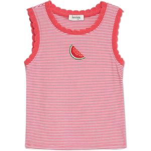 imageSpeechless Girls Sleeveless Striped Embroidered Tank TopDark Pink Stripe