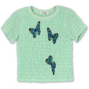 imageSpeechless Girls Smocked Graphic Tee TopMint