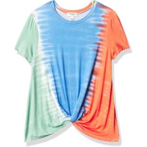 imageSpeechless Girls Twist Front Short Sleeve TeeBlue Multi
