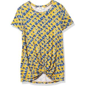 imageSpeechless Girls Twist Front Short Sleeve TeeMustardNavy
