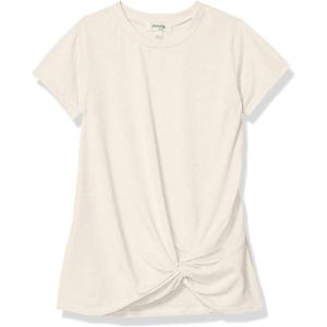 imageSpeechless Girls Twist Front Short Sleeve TeeOatmeal