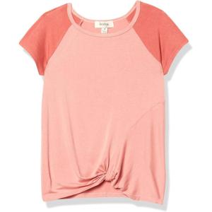 imageSpeechless Girls Twist Front Short Sleeve TeeRose