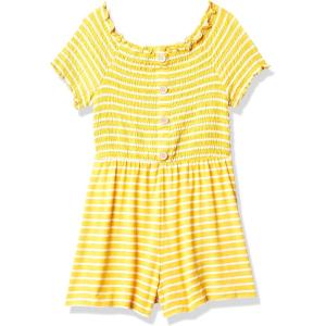 imageSpeechless girls Off the Shoulder Smocked Bodice RomperYellowIvory