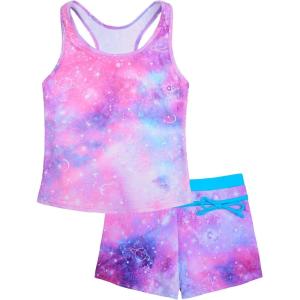 imageUhnice Girls Swimsuit Two Piece Tankini Swimwear with BoyshortGalaxy Purple