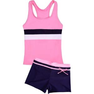 imageUhnice Girls Swimsuit Two Piece Tankini Swimwear with BoyshortPink