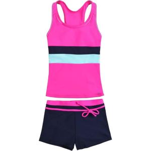 imageUhnice Girls Swimsuit Two Piece Tankini Swimwear with BoyshortRose