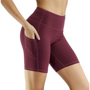 imageUhnice Women Yoga Shorts High Waist Biker Running Workout Shorts with Pockets