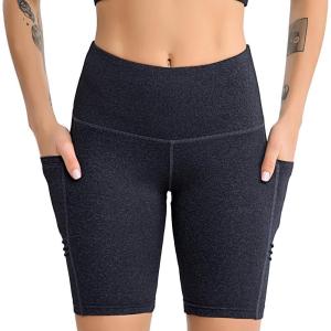 imageUhnice Workout Yoga Shorts with Out Pockets Tummy Control Athletic Sports Pants