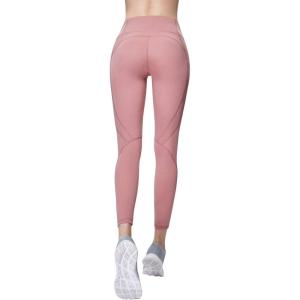 imageUhnice Yoga Pants with Pockets High Waist Tummy Control 4 Way Stretch Workout Yoga Leggings Medium Pink