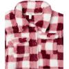 imageSpeechless Girls Checkered Sherpa Button Down SweaterBurgundy
