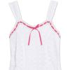 imageSpeechless Girls Cotton Eyelet Skater Dress with Shirred Straps ampamp Ribbon TieWhite