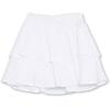 imageSpeechless Girls Cotton Smocked Waist Tiered Short SkirtWhite