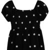 imageSpeechless Girls Double Gauze Short Sleeve Smocked Bodice Babydoll DressBlackWhite