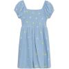 imageSpeechless Girls Double Gauze Short Sleeve Smocked Bodice Babydoll DressPeri