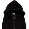 imageSpeechless Girls Faux Fur Zip Up Rib Knit HoodieBlack
