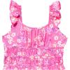 imageSpeechless Girls Flutter Sleeve Chiffon Maxi DressFuchsiaFloral