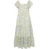 imageSpeechless Girls Flutter Sleeve Chiffon Maxi Tiered DressIvoryYellow