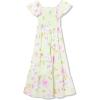 imageSpeechless Girls Flutter Sleeve Chiffon Maxi Tiered DressLimePink