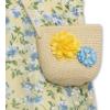 imageSpeechless Girls Flutter Sleeve Floral Printed Chiffon Maxi DressYellowBlue