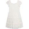 imageSpeechless Girls Flutter Sleeve Lace Tiered Party DressOffwhite
