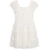imageSpeechless Girls Flutter Sleeve Lace Tiered Party DressOffwhite