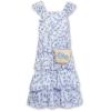 imageSpeechless Girls Flutter Sleeve Midi Tiered DressIvoryBlue
