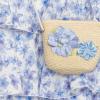imageSpeechless Girls Flutter Sleeve Midi Tiered DressIvoryBlue