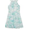 imageSpeechless Girls Halter Neck Fit and Flare Ruffled Party DressWhiteTurquoise