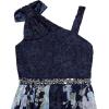 imageSpeechless Girls High Neck Romper Maxi WalkThrough Party DressNavyLavender