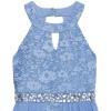 imageSpeechless Girls High Neck Romper Maxi WalkThrough Party DressPeriwinkle