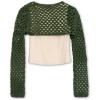 imageSpeechless Girls Knit Crochet Long Sleeve Shrug and TopOlive