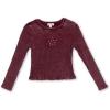 imageSpeechless Girls Long Sleeve Chunky Rib Jersey TopBurgundy