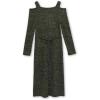 imageSpeechless Girls Long Sleeve Chunky Sweater Knit Midi DressEmerald Green