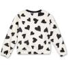 imageSpeechless Girls Long Sleeve Crewneck Pullover Plush SweatshirtIvoryblack