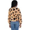 imageSpeechless Girls Long Sleeve Crewneck Pullover Plush SweatshirtTanBlack